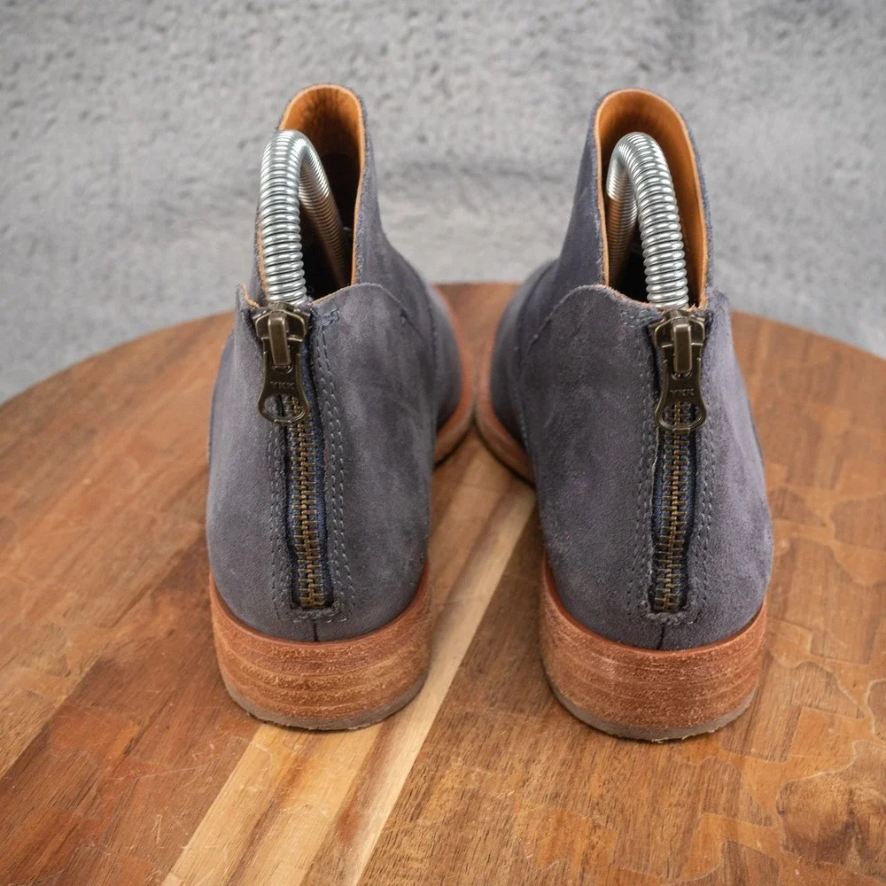 Kork-Ease Gray Suede Ankle Booties
